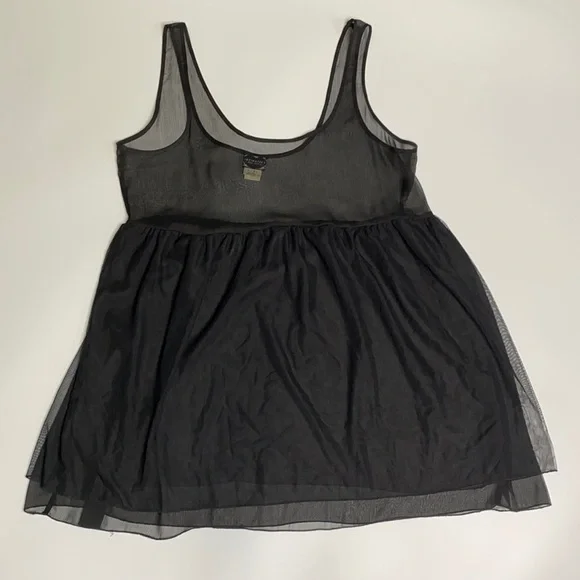 Intimately Free People Black Shear Layered Top Large - Picture 1 of 9